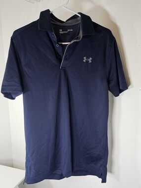 Under Armour Navy Blue Men’s Polo with Logo Nwt Size S